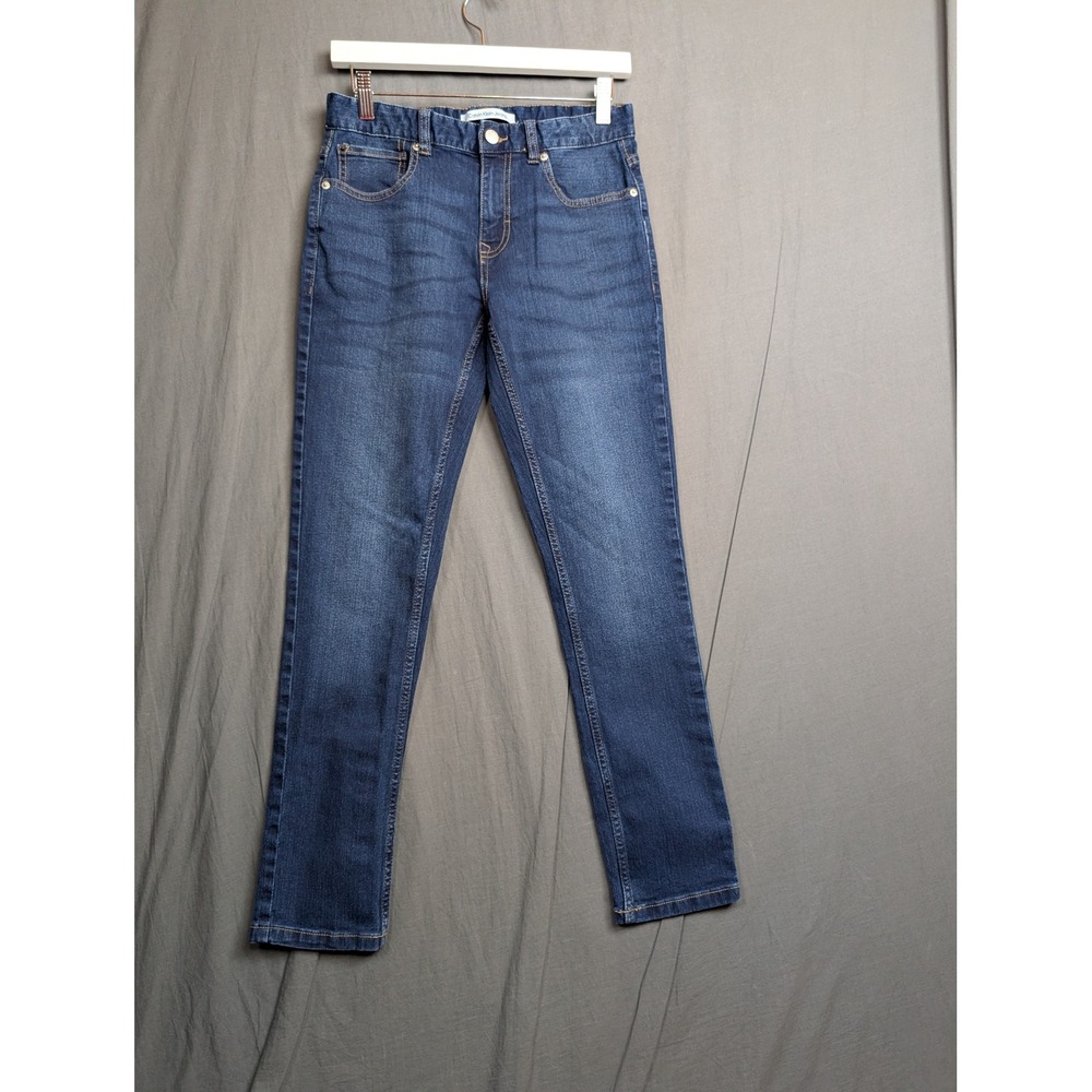 Calvin Klein Jeans Boys Size 14 Dark Wash Skinny Denim Blue Jeans